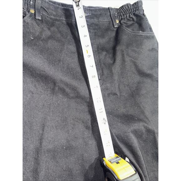 LL Bean Women's Jeans Sz 16 Reg Denim Original Fit Relaxed Cotton Black - Picture 8 of 12